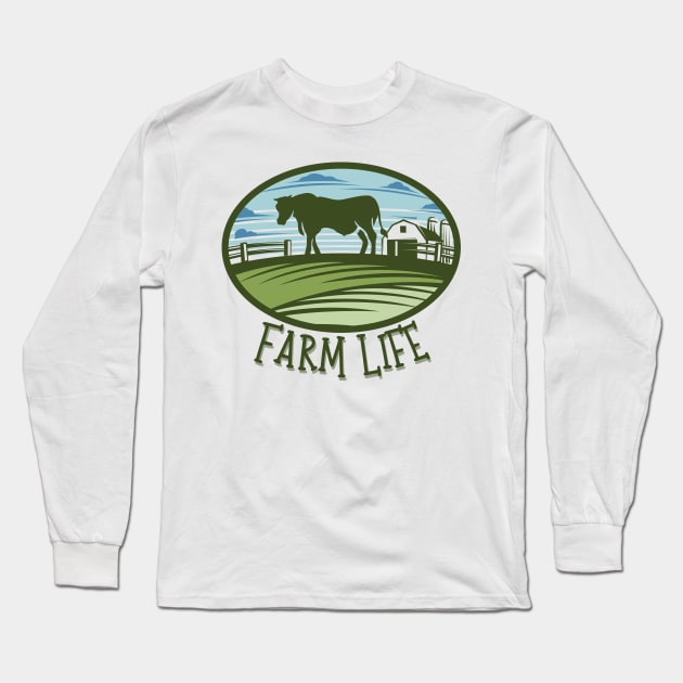 Farm Life Long Sleeve T-Shirt by NewWorldIsHere